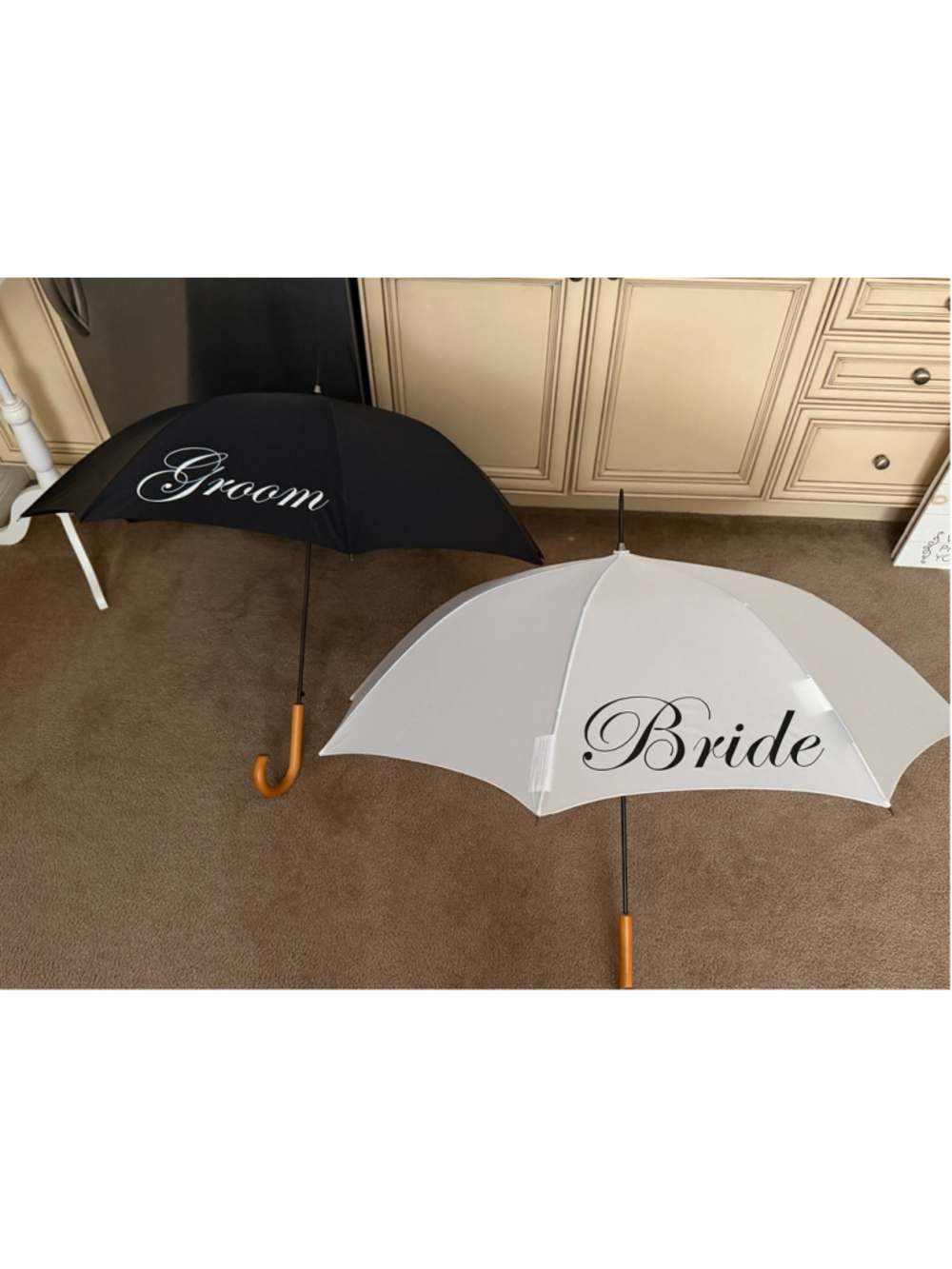 2 pack Bride and Groom wedding umbrella